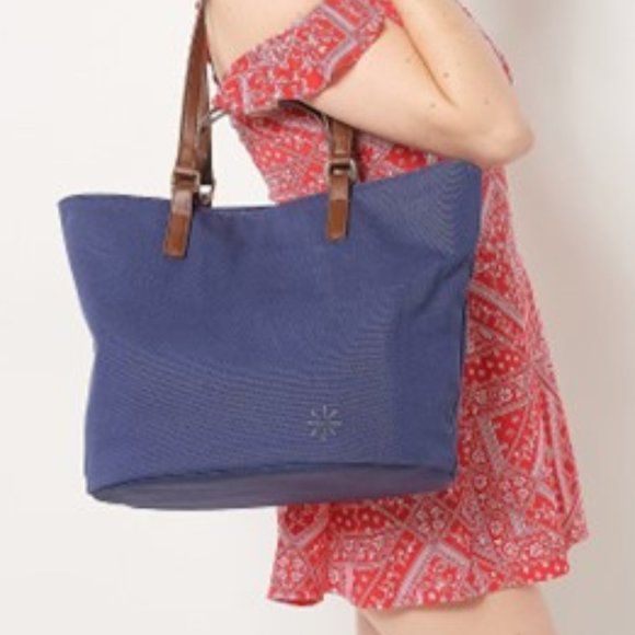 Isaac Mizrahi Live Bridgehampton Tote Bag with Striped Lining NWT - Picture 2 of 3